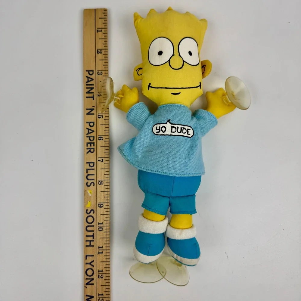 Vintage 1990 Bart Simpson Yo Dude Plush‎ Suction Cup Window Clinger Dan-Dee 11